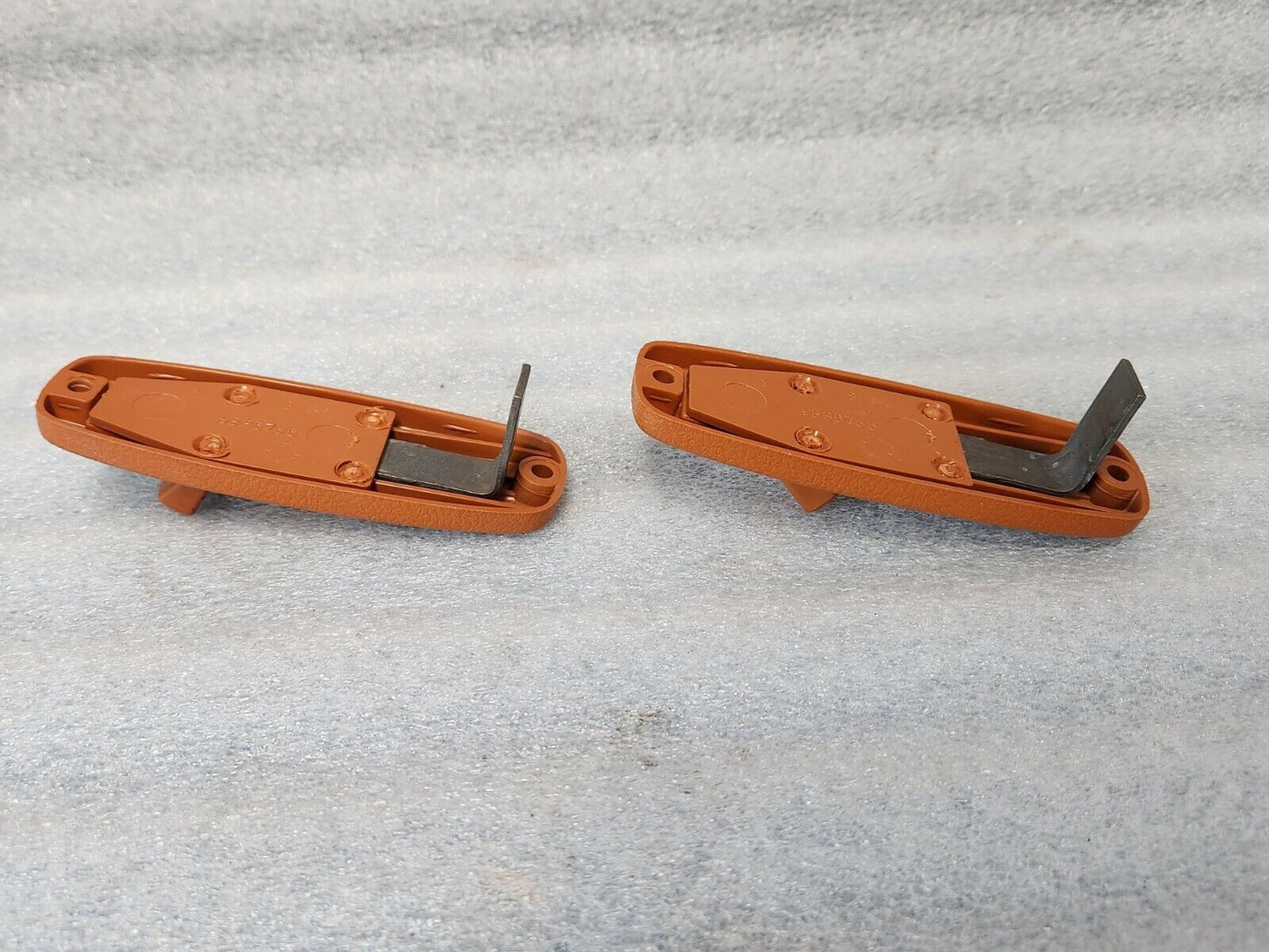 Used OEM GM Set of 2 Orange Seat Release Levers 1971-1978 Cadillac Coupe 9836756