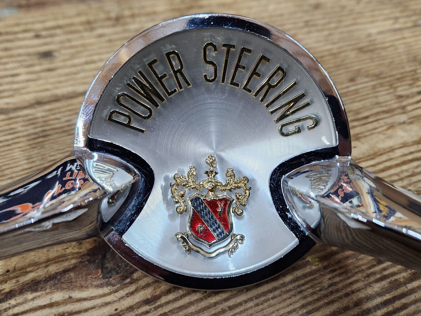 1959 BUICK STEERING WHEEL CENTER EMBLEM CAP POWER STEERING NICE!