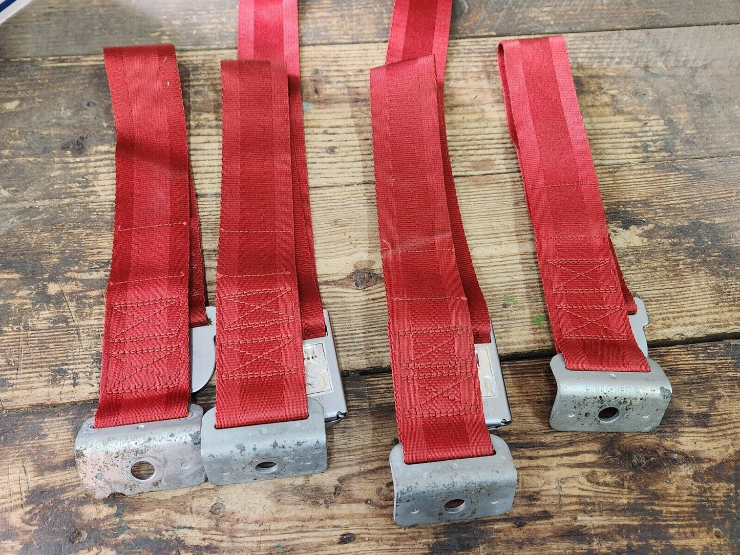 Reconditioned GENUINE GM 1963 1964 Cadillac Front Lap Seat Belt Set Red RCF-45