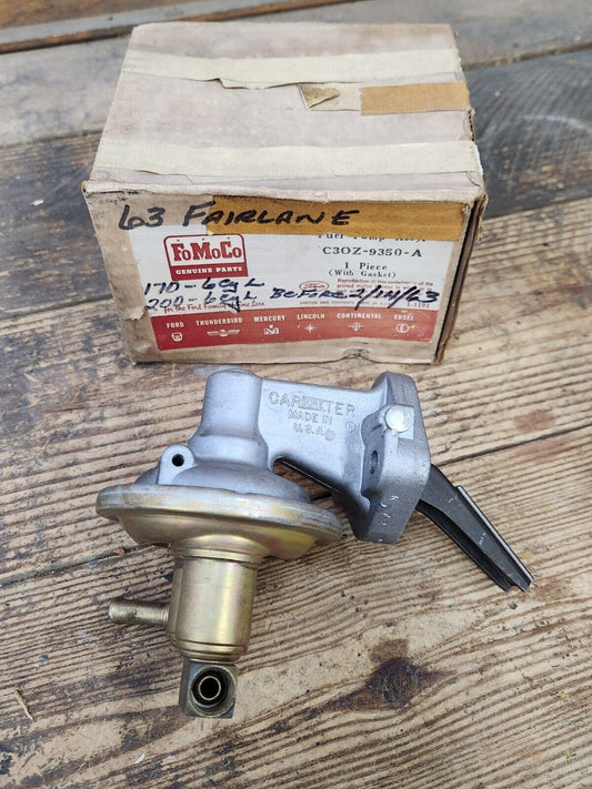 NOS OEM  1963 Ford Fairlane Fuel Pump C3OZ-9350-A Carter 6 Cyl