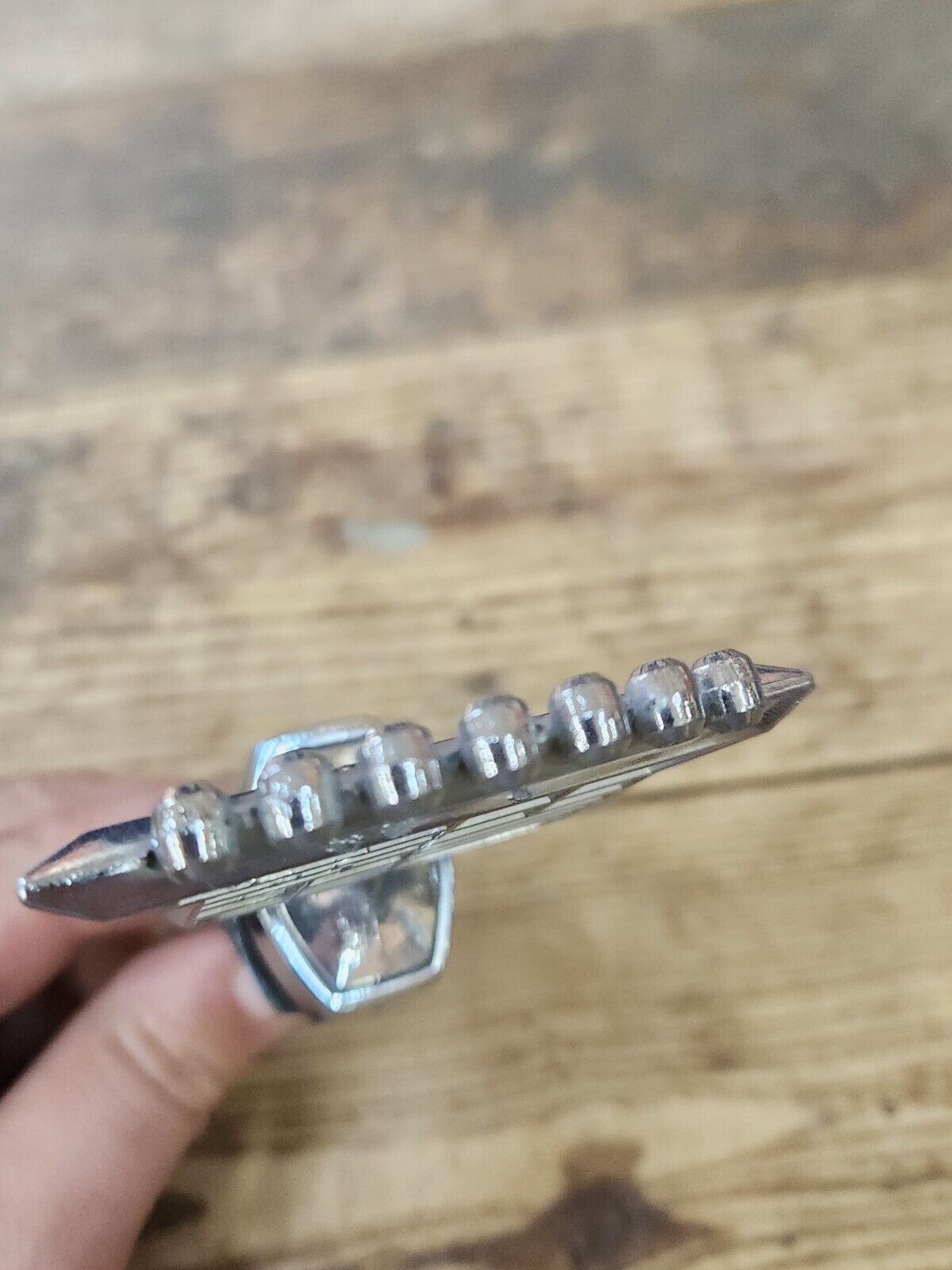 1977-81 Cadillac Deville Skeleton Hood Ornament  1610460 with Base and Nut