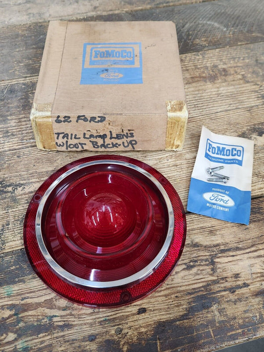 NOS OEM 1962 Ford Galaxie Taillight Lamp Lens Without Backup # C2AZ-13450-A