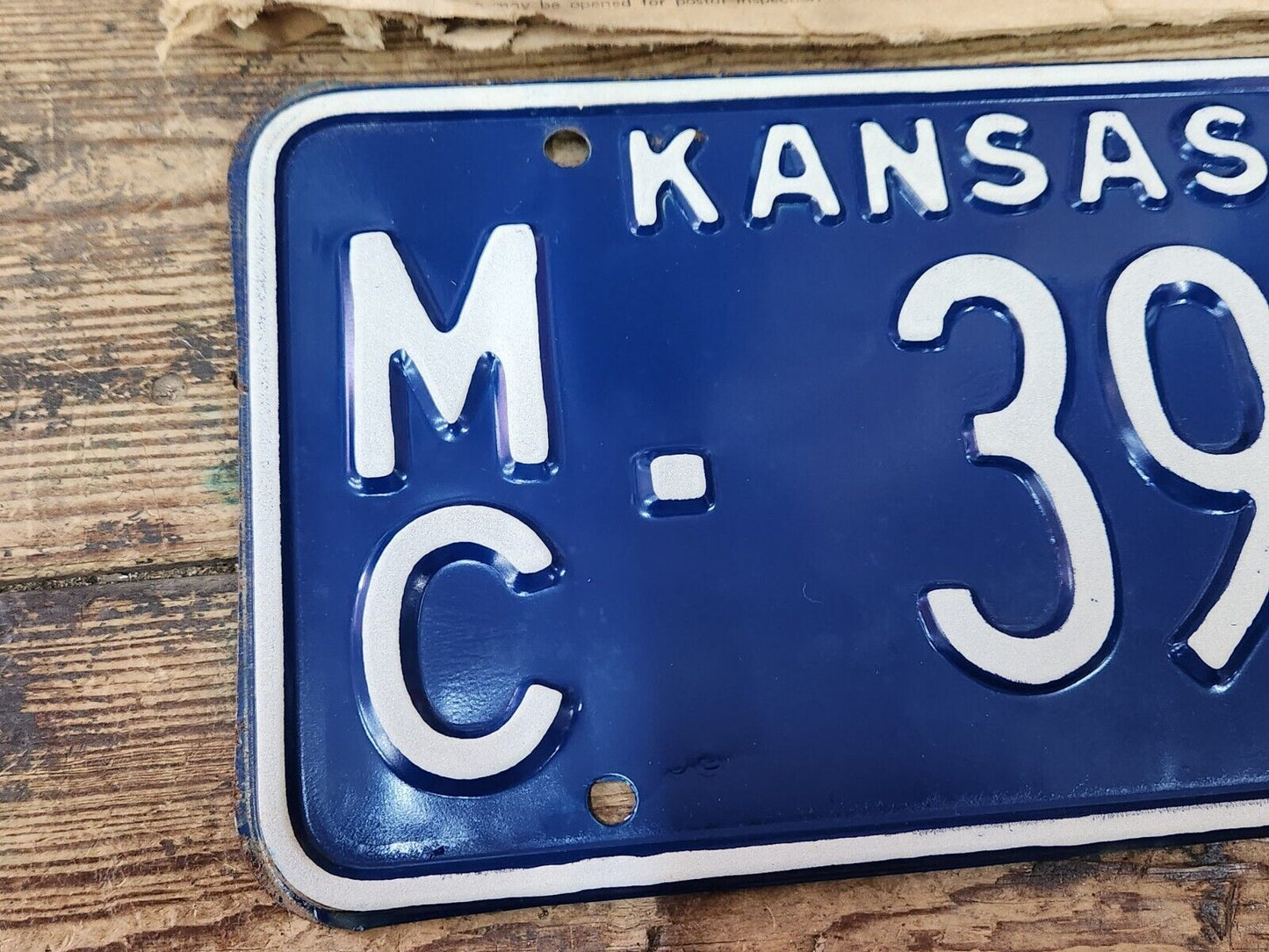 NOS 1964 KANSAS KS LICENSE PLATE TAG MC 3958 Mitchell County ANTIQUE Vintage NEW