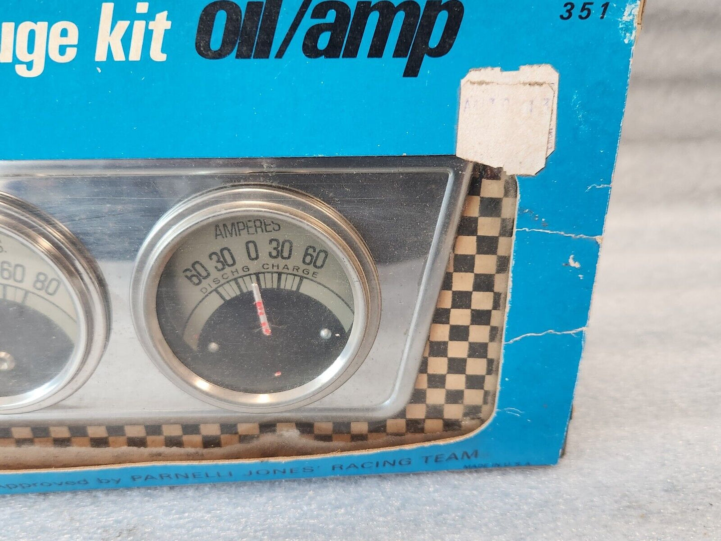 NOS HAWK CHROME DUAL GAUGE KIT Oil Amp & Panel Hot Old Low Rat Ford Dodge Chevy