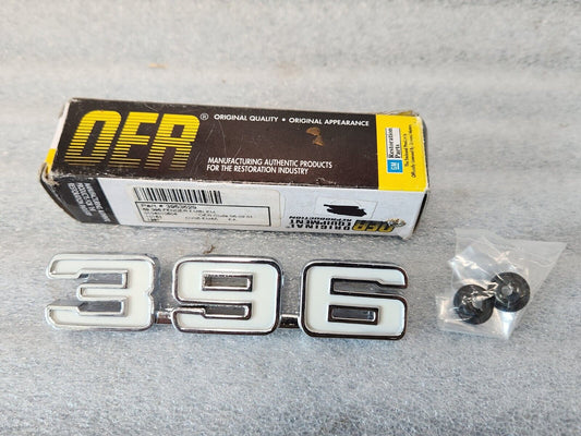 NEW OER 1969 Camaro 396 Front Fender Emblem RH or LH GM # 3953629 Each