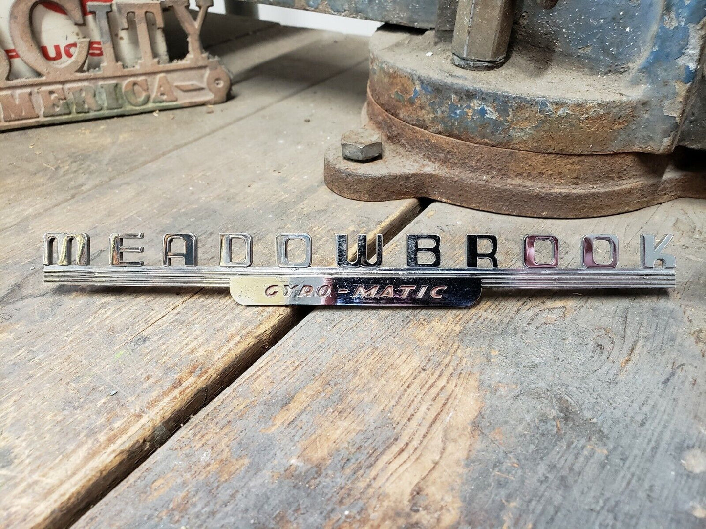 1949-1952 Dodge Meadowbrook Fender Script Emblem Badge #1434648 OEM MoPaR