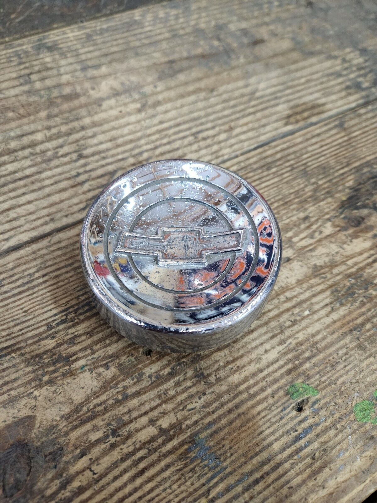 1960-1966 Chevy Pickup Truck Truck Steering Wheel Horn Button Cap Cover OEM