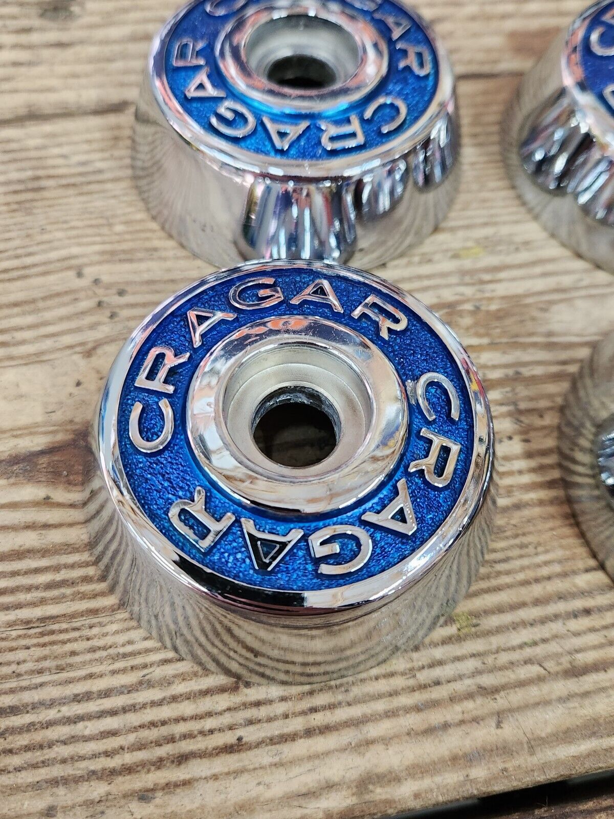 NOS Cragar 29094 Center Caps For Wire Basket Wheels Diameter 2 3/4” Set Of 4 NEW