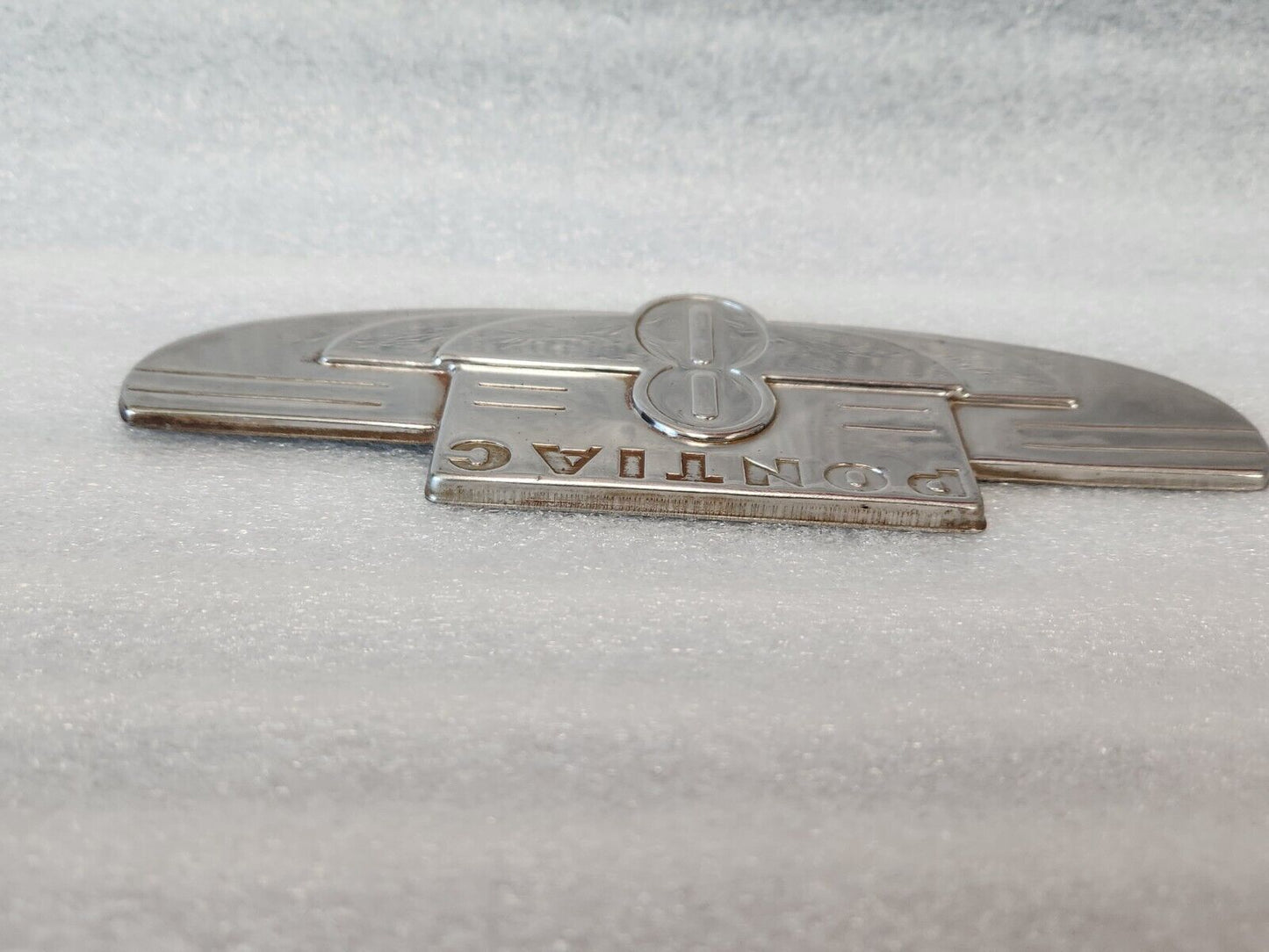 1937 Pontiac Silver Stream Deluxe 8 Trunk Emblem Badge OEM