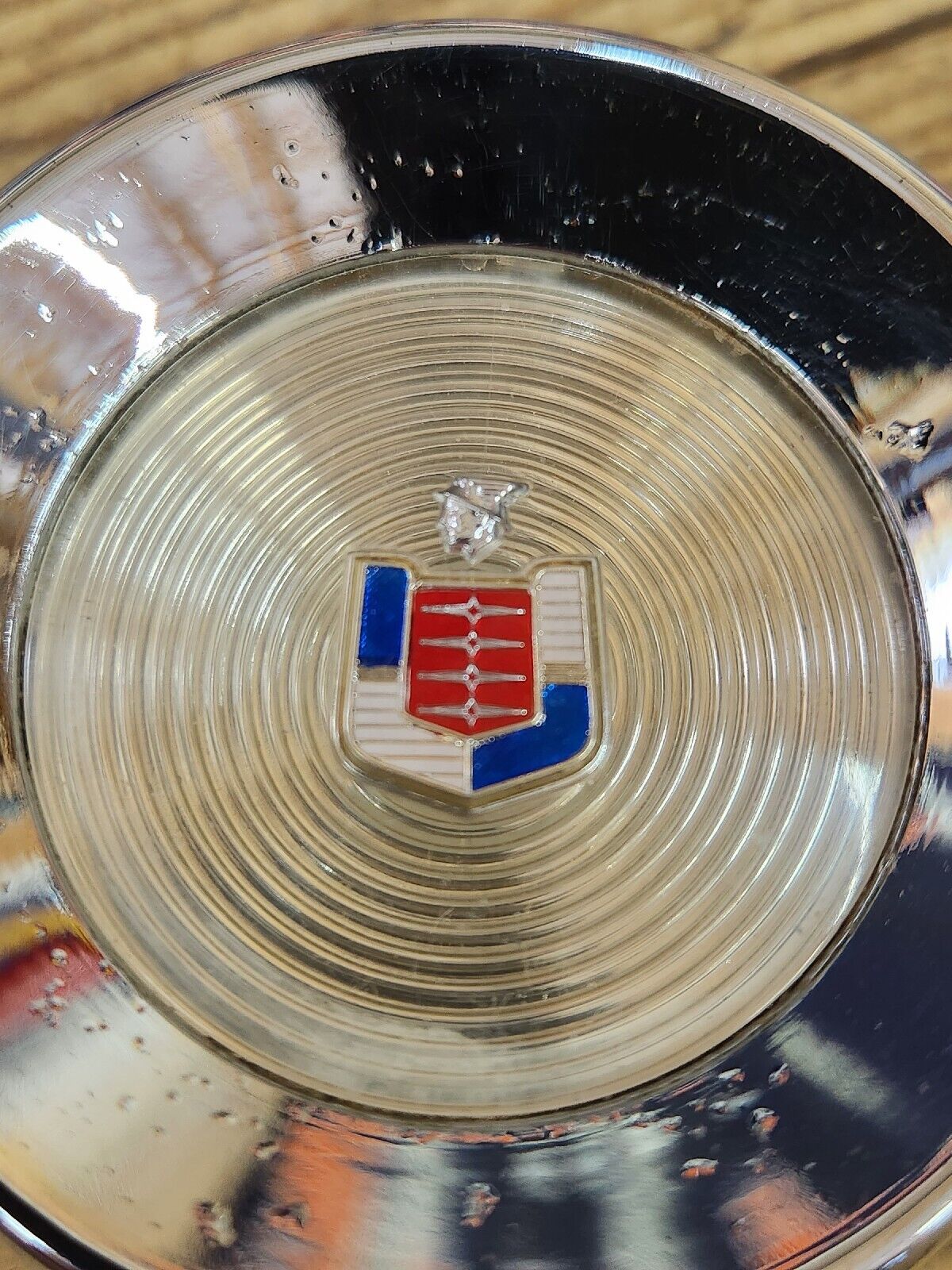 1958 Mercury Horn Cap Chrome Steering Wheel Center Button Emblem
