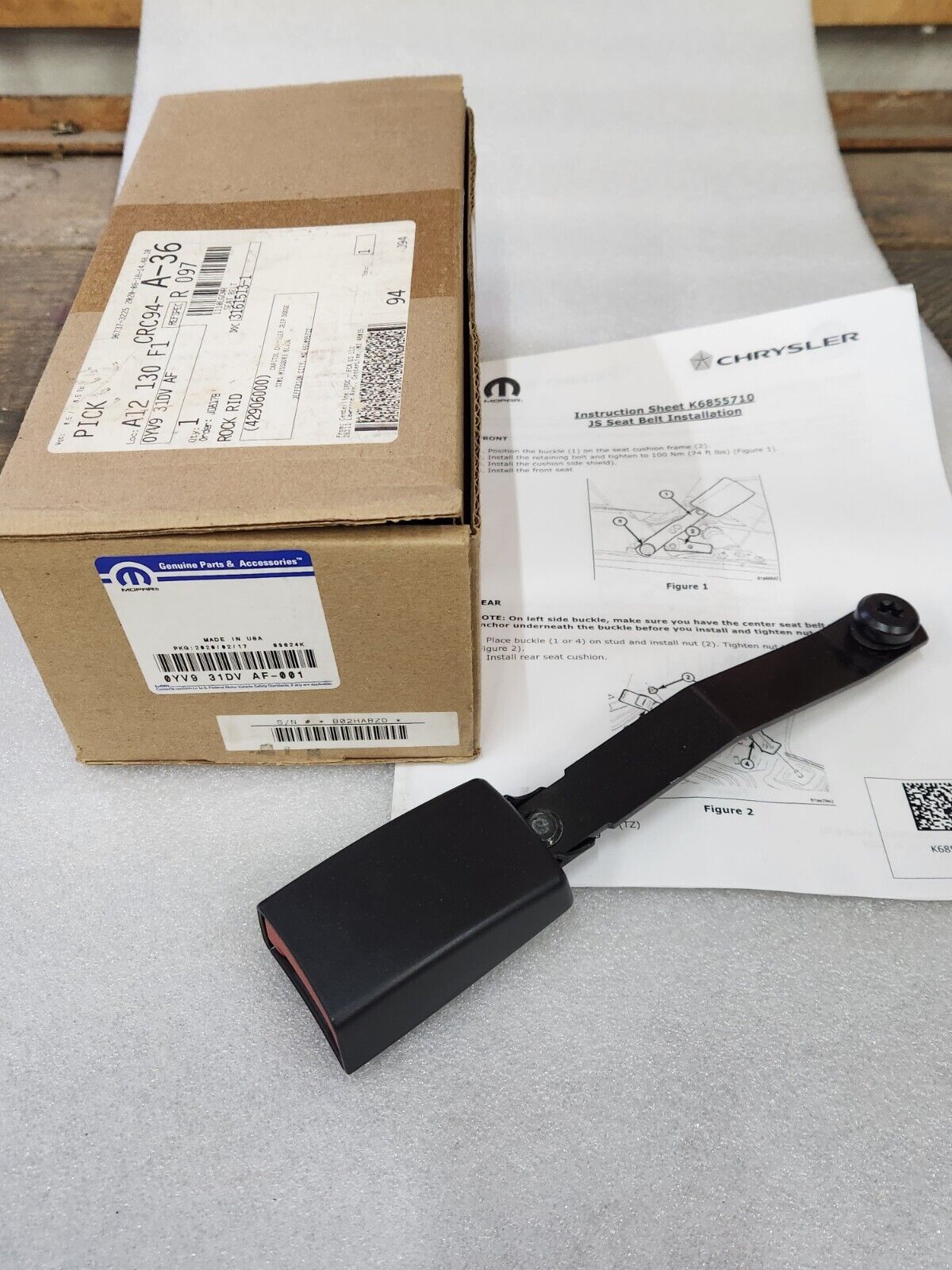 NEW OEM 07 - 10 JEEP COMPASS Seat Belt Front Bucket Seat Pass Right Buckle