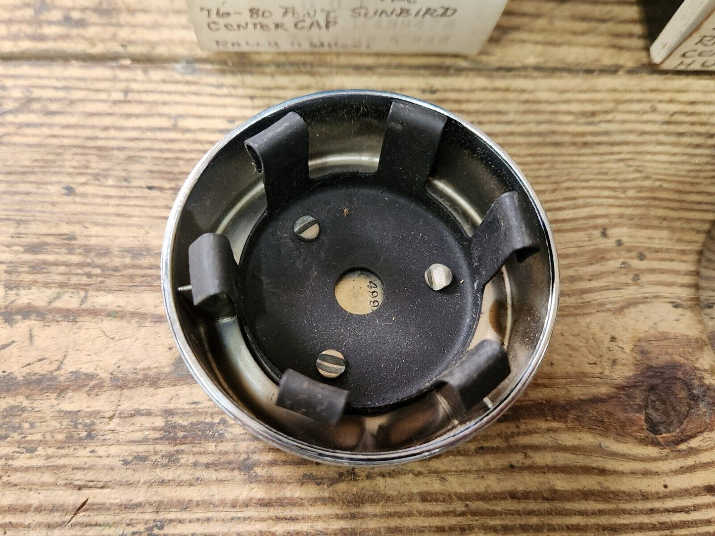 NOS PAIR 1974-1980 Pontiac Astre GT SJ Sunbird Rally Wheel Center Caps GM 499474