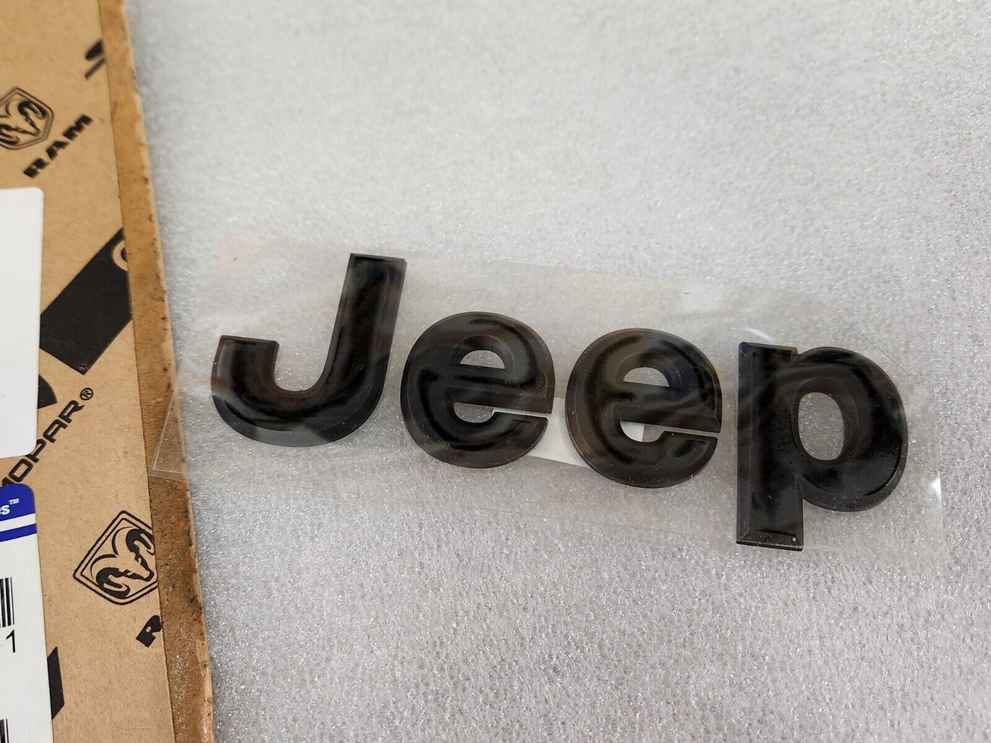 NEW OEM 2012-2014 Jeep Wrangler Black Hood Nameplate Badge Emblem 68185492AB