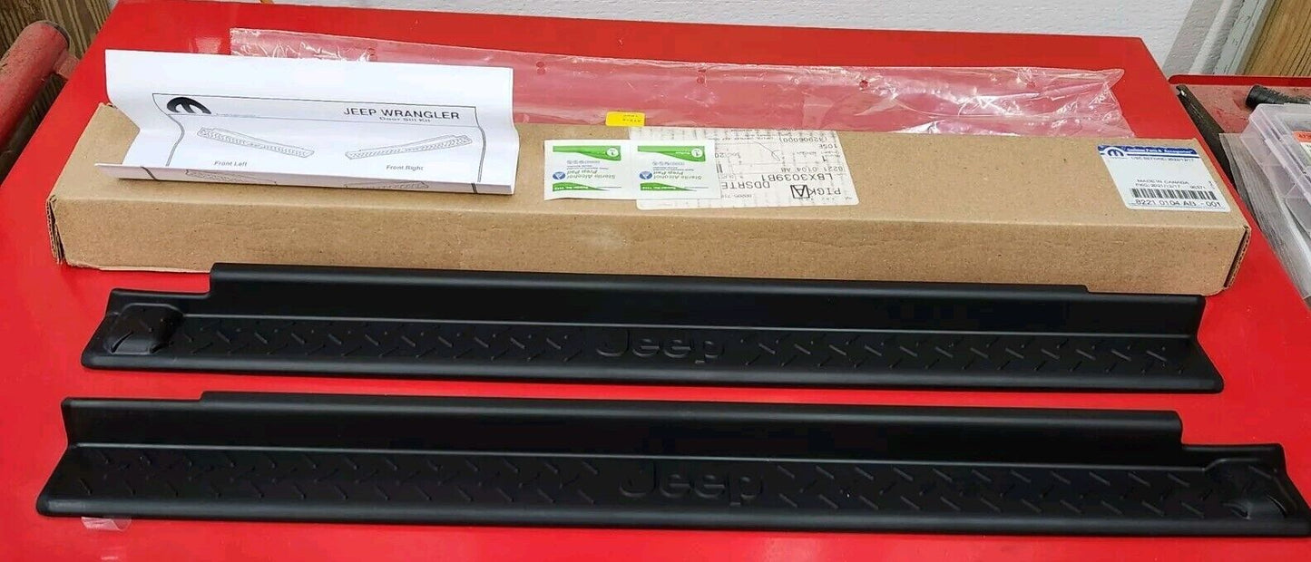 NEW OEM MOPAR 2007-2018 Jeep Wrangler JK 2 Door Door Sills Sill Guard 82210104AB