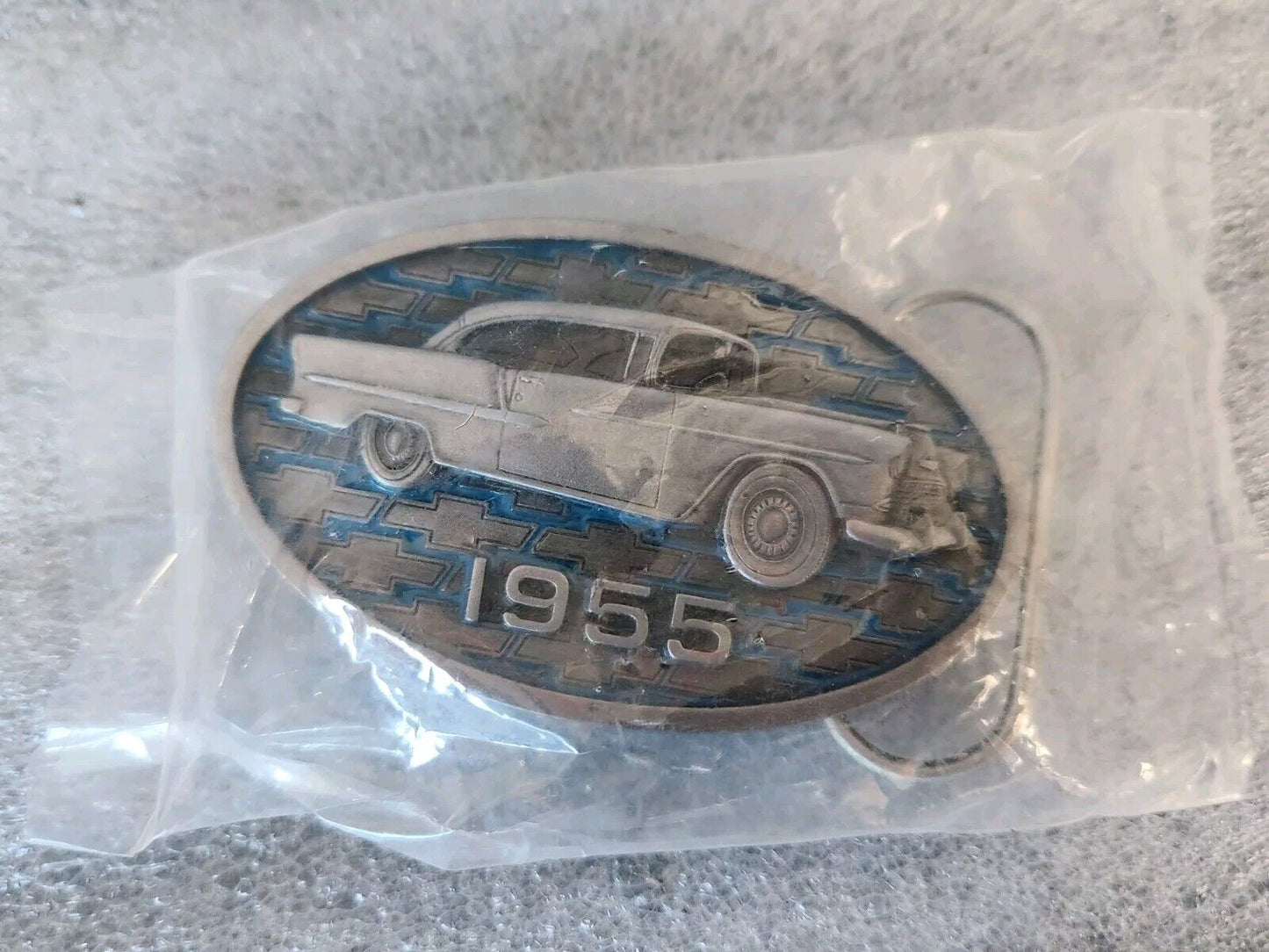 NEW VTG Bergamot Belt Buckle 1955 Chevrolet Classic Car Made in USA 1992 E-800