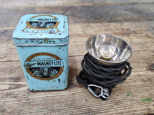 ANTIQUE VINTAGE 1900'S GAS STATION TROVA MAGNET LITE LIGHT LAMP HOT RAT ROD