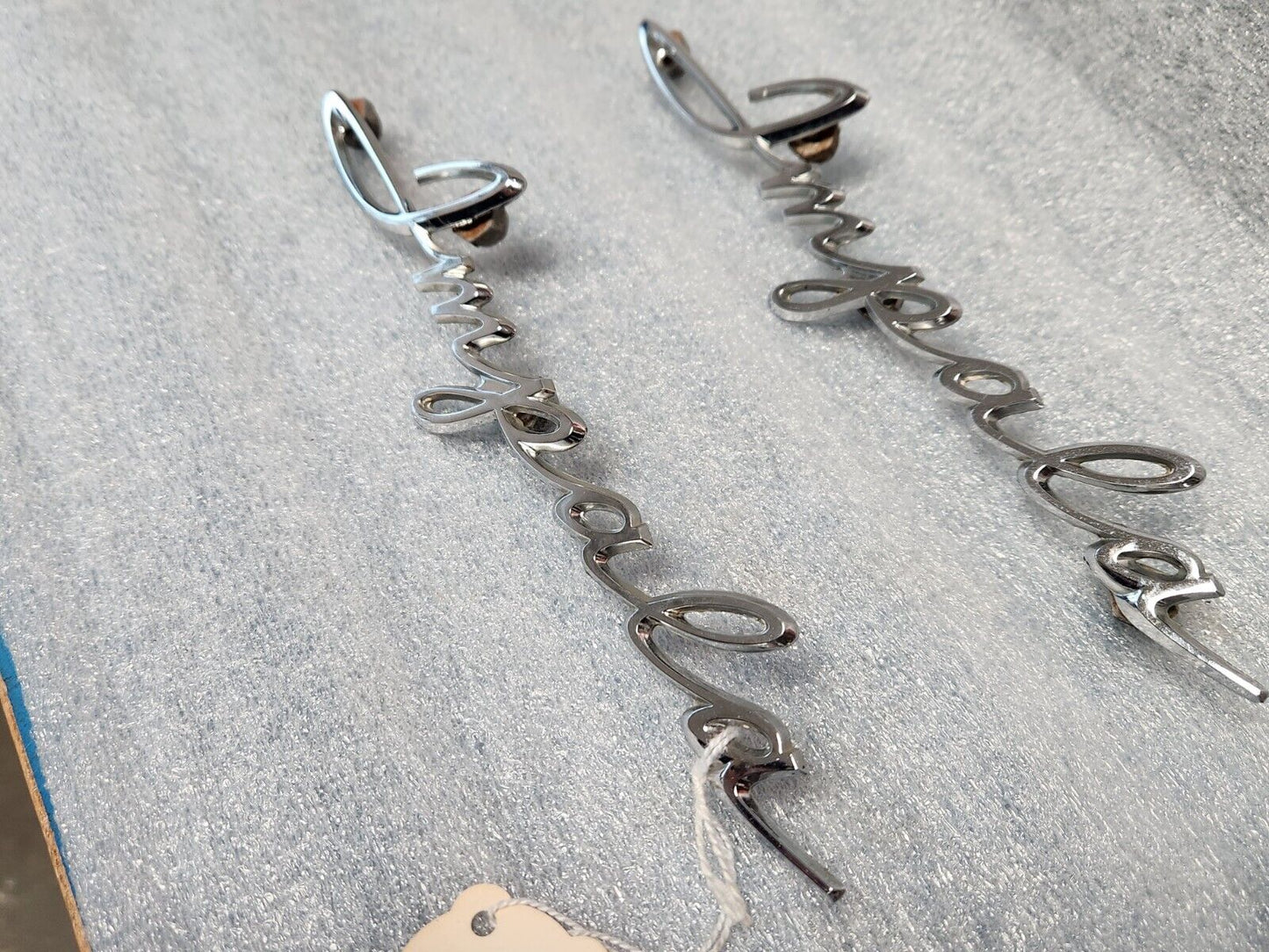 1962 Chevy Impala Rear Quarter Panel Emblems Scripts Deer Set Of 4 OEM GM