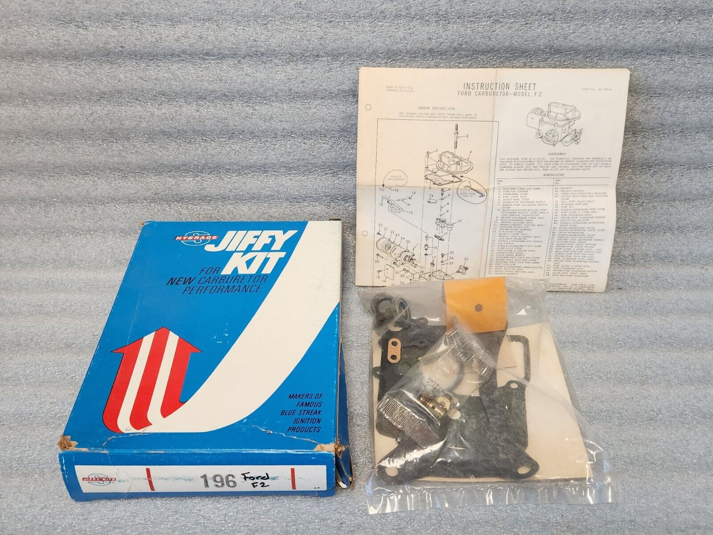 1957 FORD MOTORCRAFT F2 4 BARREL CARBURETOR REBUILD REPAIR KIT MADE IN USA ALL
