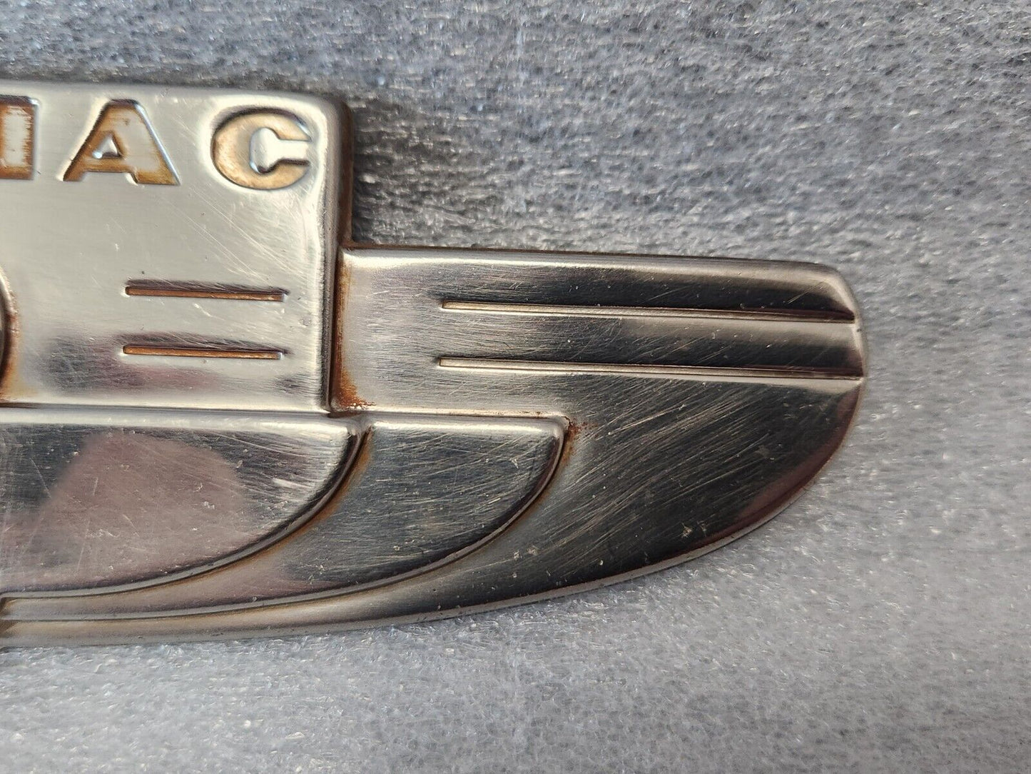 1937 Pontiac Silver Stream Deluxe 8 Trunk Emblem Badge OEM