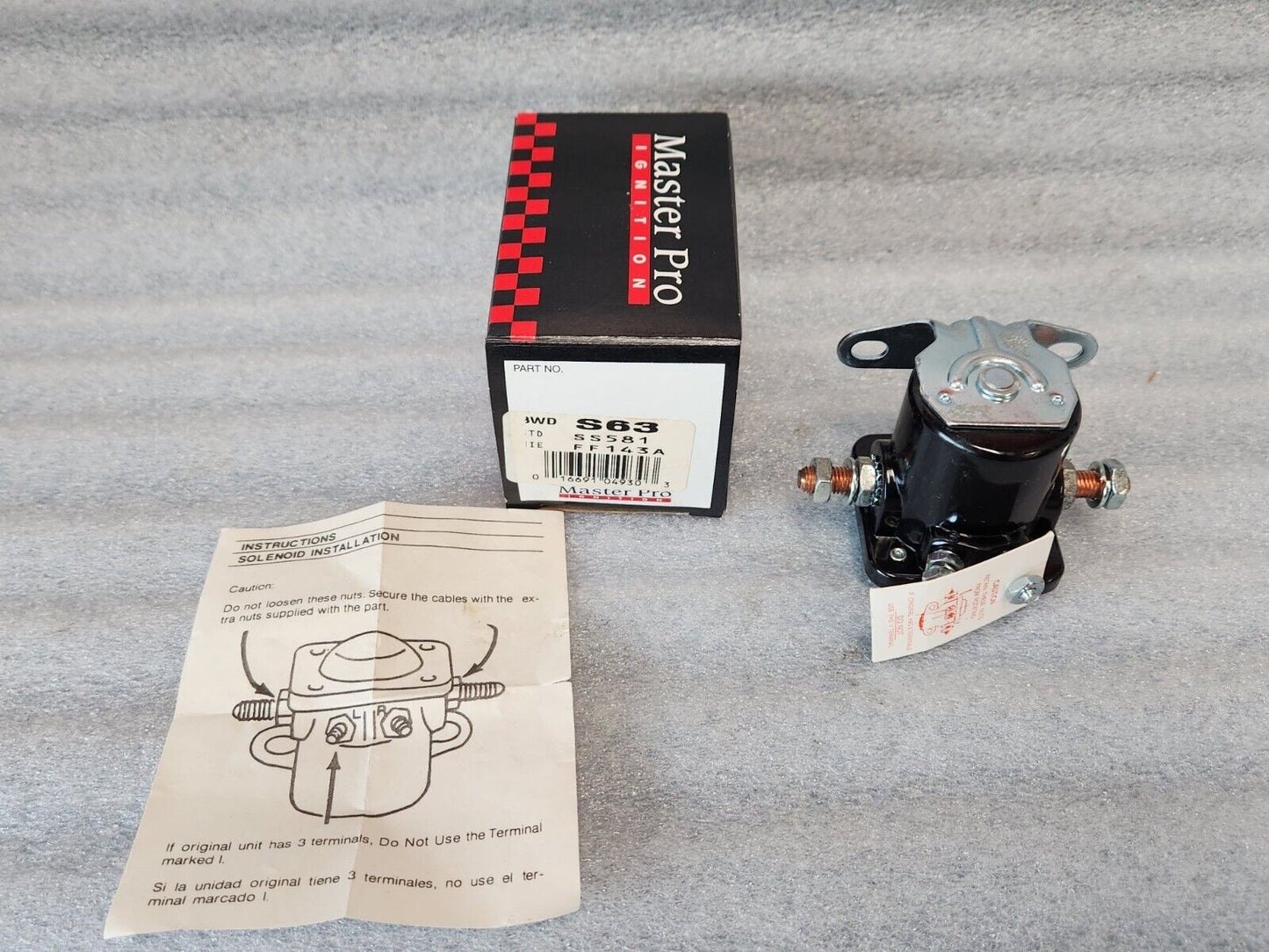 NEW Borg Warner Starter Solenoid S-63 12 Volt New Old Stock Hot Rod Rat Rod
