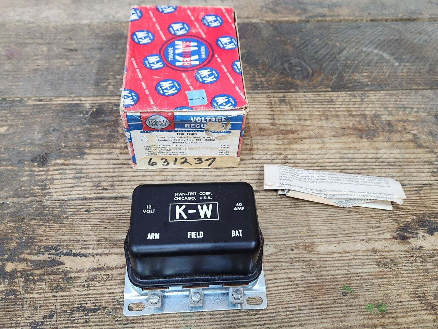 1957-1962 Lincoln 1958 Edsel 57-58 Ford 57 Mercury 12V Voltage Regulator REMAN