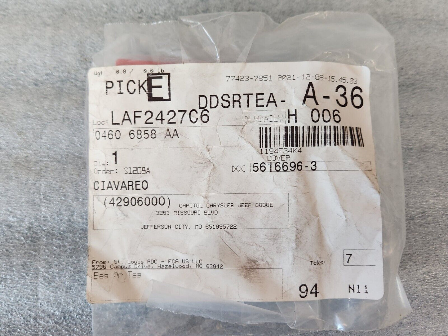 CHARGER CHALLENGER MAGNUM 300 VIPER POSITIVE BATTERY TERMINAL COVER OEM MOPAR