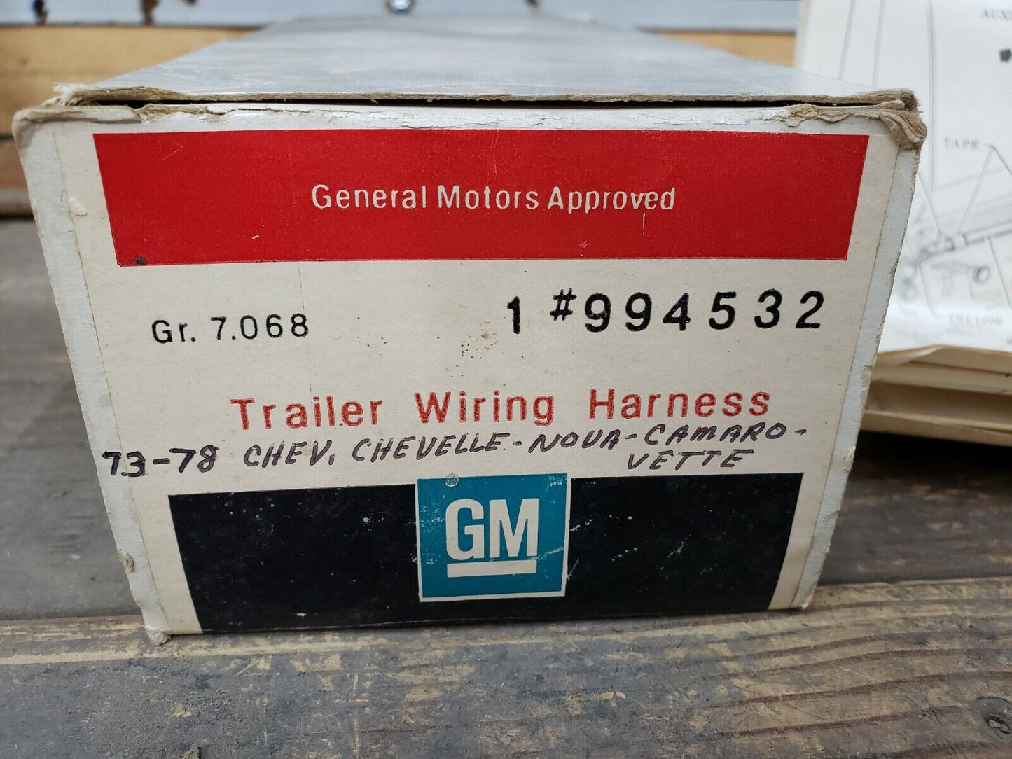 NOS 1973-1978 Chevy Camaro Nova Chevelle Corvette Trailer Wiring Harness 994532