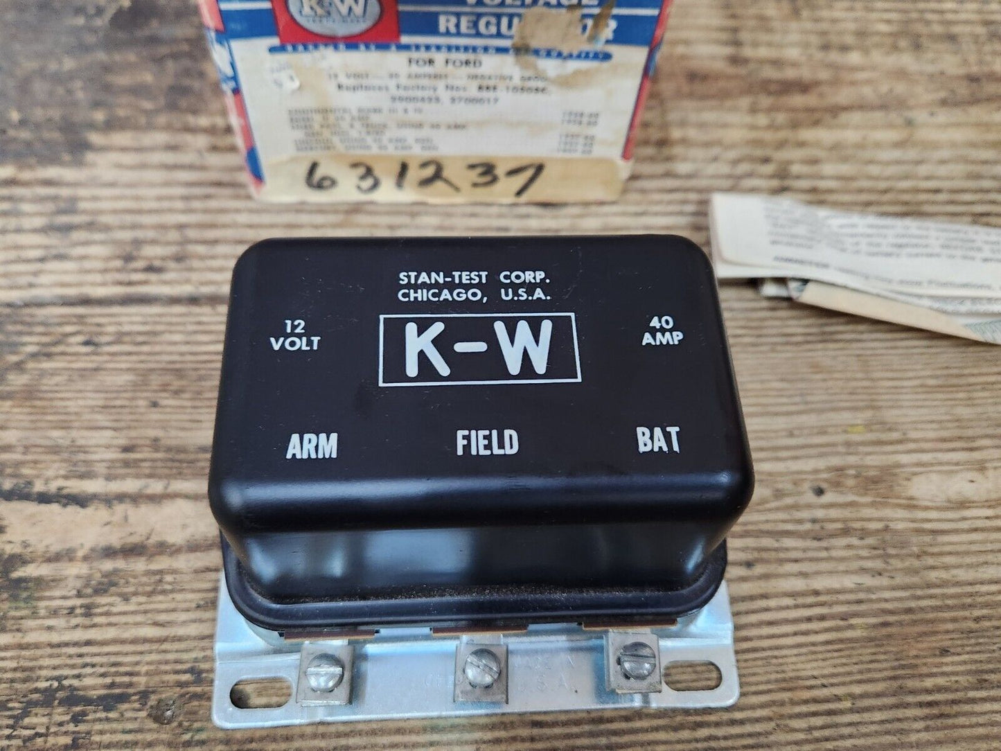 1957-1962 Lincoln 1958 Edsel 57-58 Ford 57 Mercury 12V Voltage Regulator REMAN