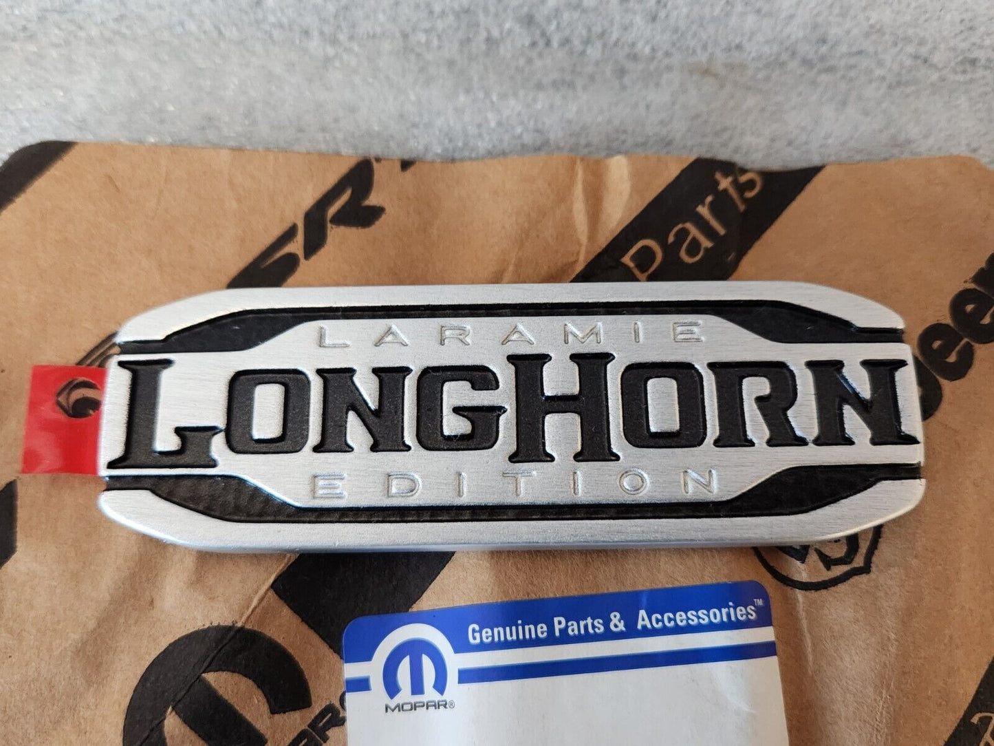 19-20 RAM LARAMIE LONGHORN EMBLEM NAMEPLATE BADGE LH OR RH DOOR MOPAR 68310060AA