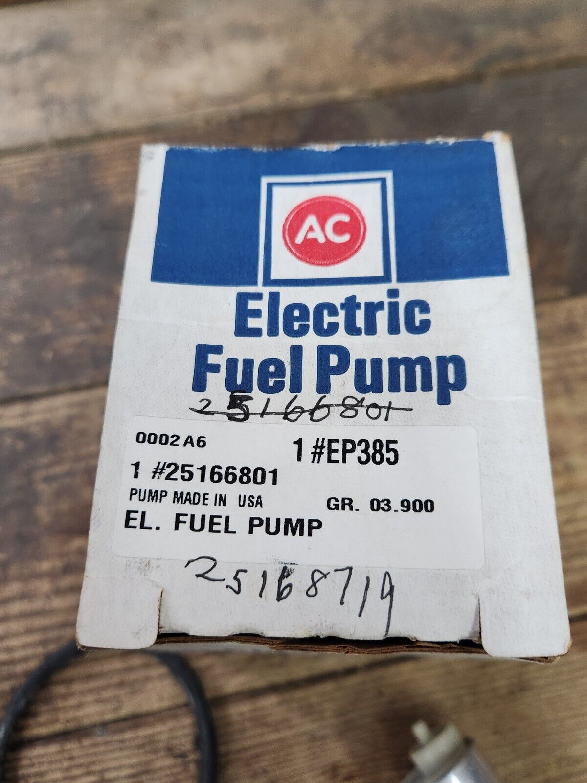 NOS GM 1984-95 Chevy Corvette Pontiac Olds Buick Elec Fuel Pump EP385 25166801