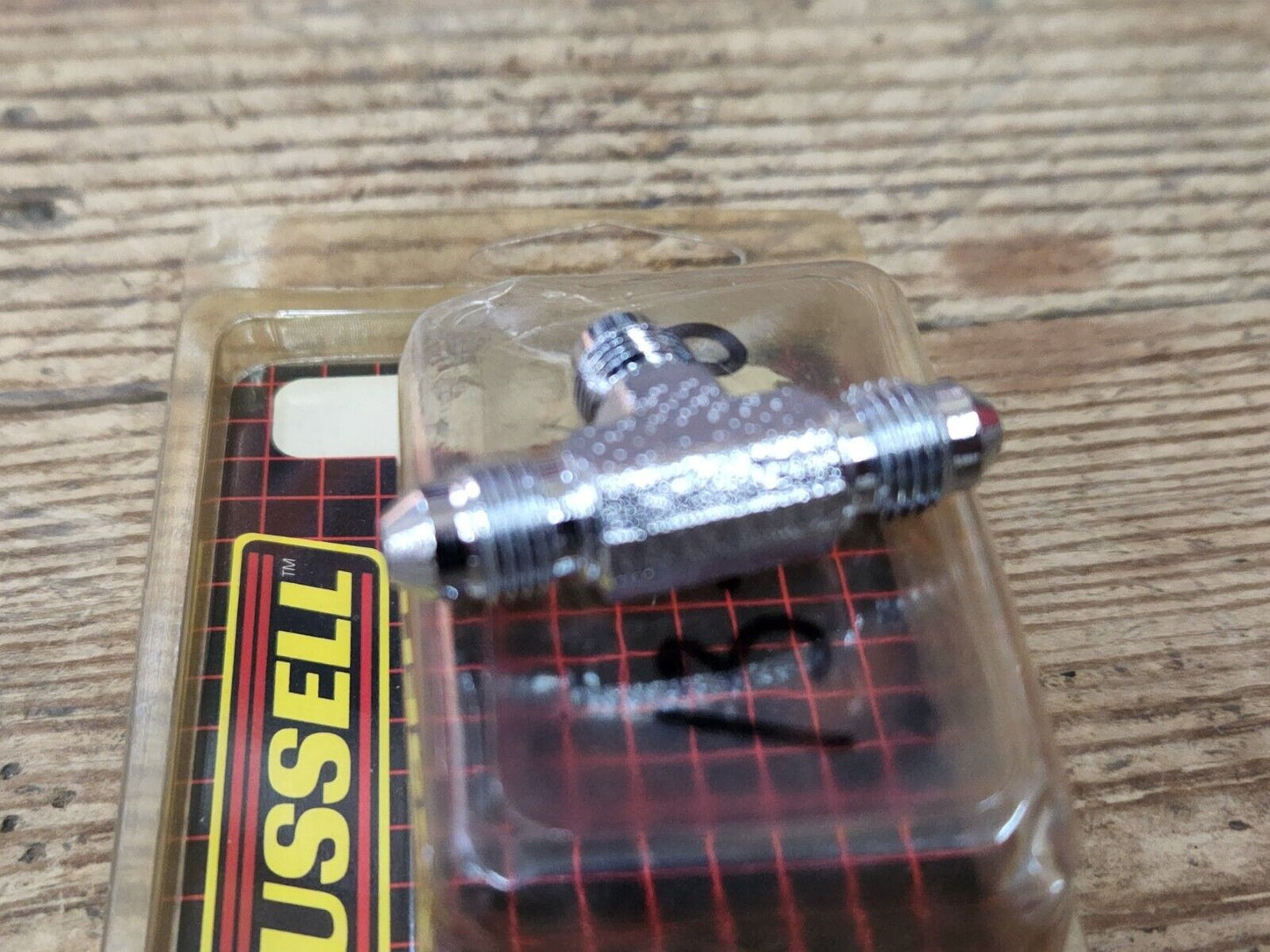 NOS NEW RUSSELL NO # 3 CHROME THREE WAY MALE TEE LINE CONNECTOR 4298C FREE SHIP