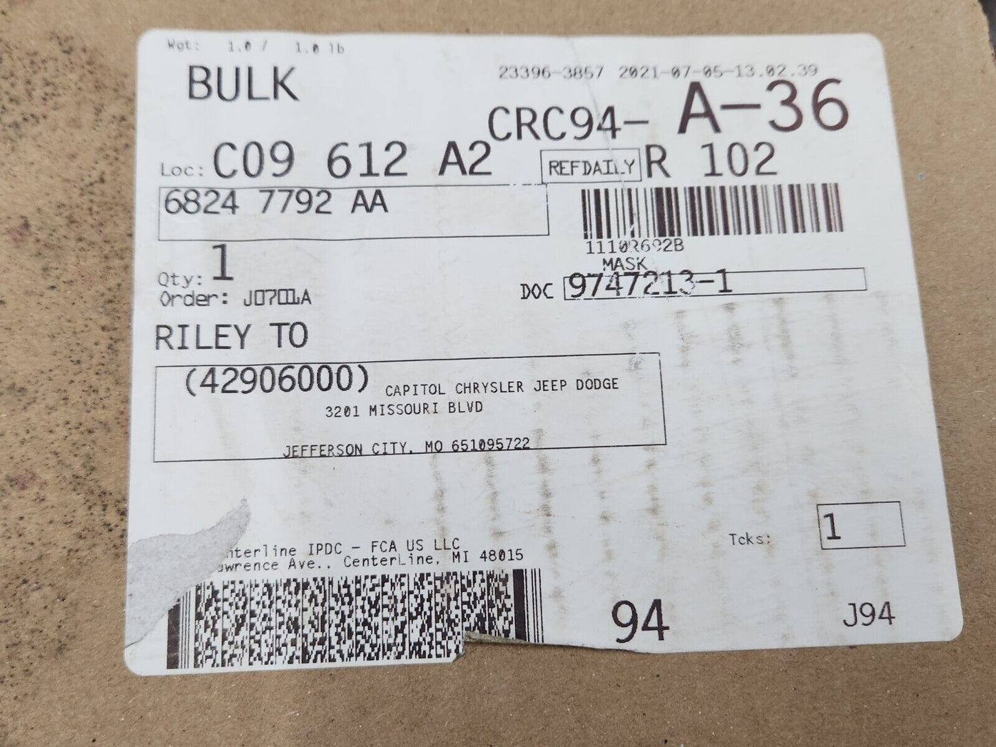 15-23 DODGE CHALLENGER DASH GUAGE SPEEDOMETER CLUSTER LENS OEM MOPAR 68247792AA