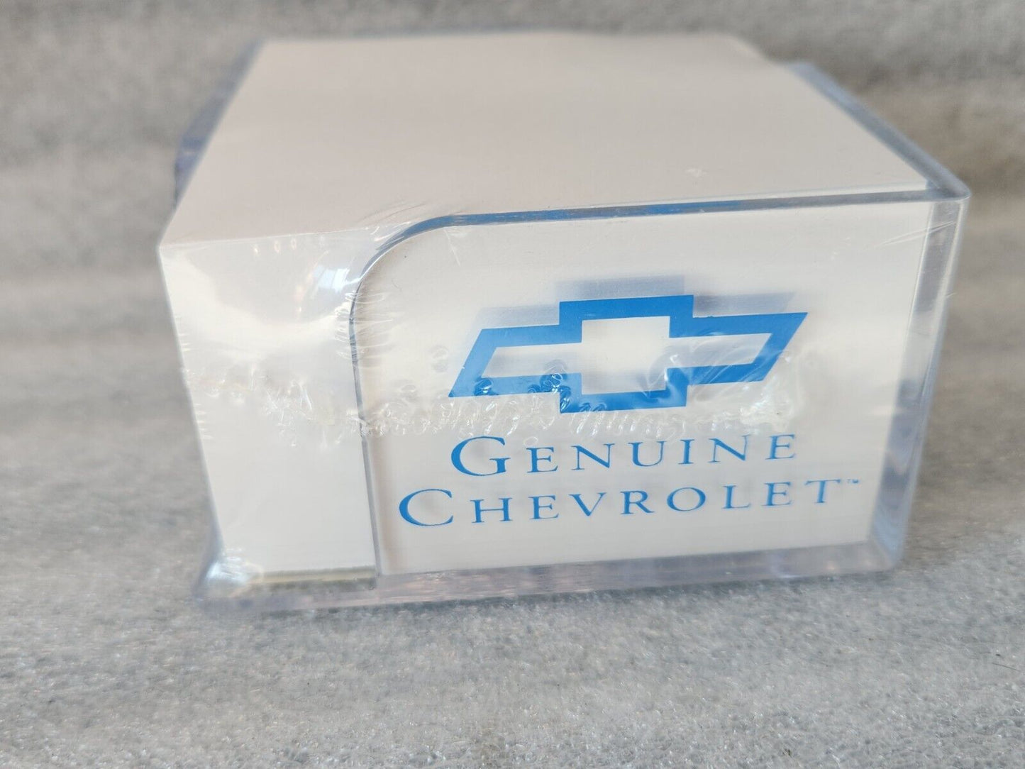 Vintage Genuine Chevrolet sticky notes Desktop holder Dealership Promo NEW