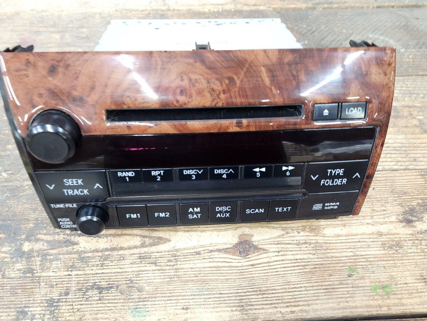 OEM 2007-2012 Toyota Tundra Sequoia MP3 6 Disc CD Radio 86120-0C260 Woodgrain