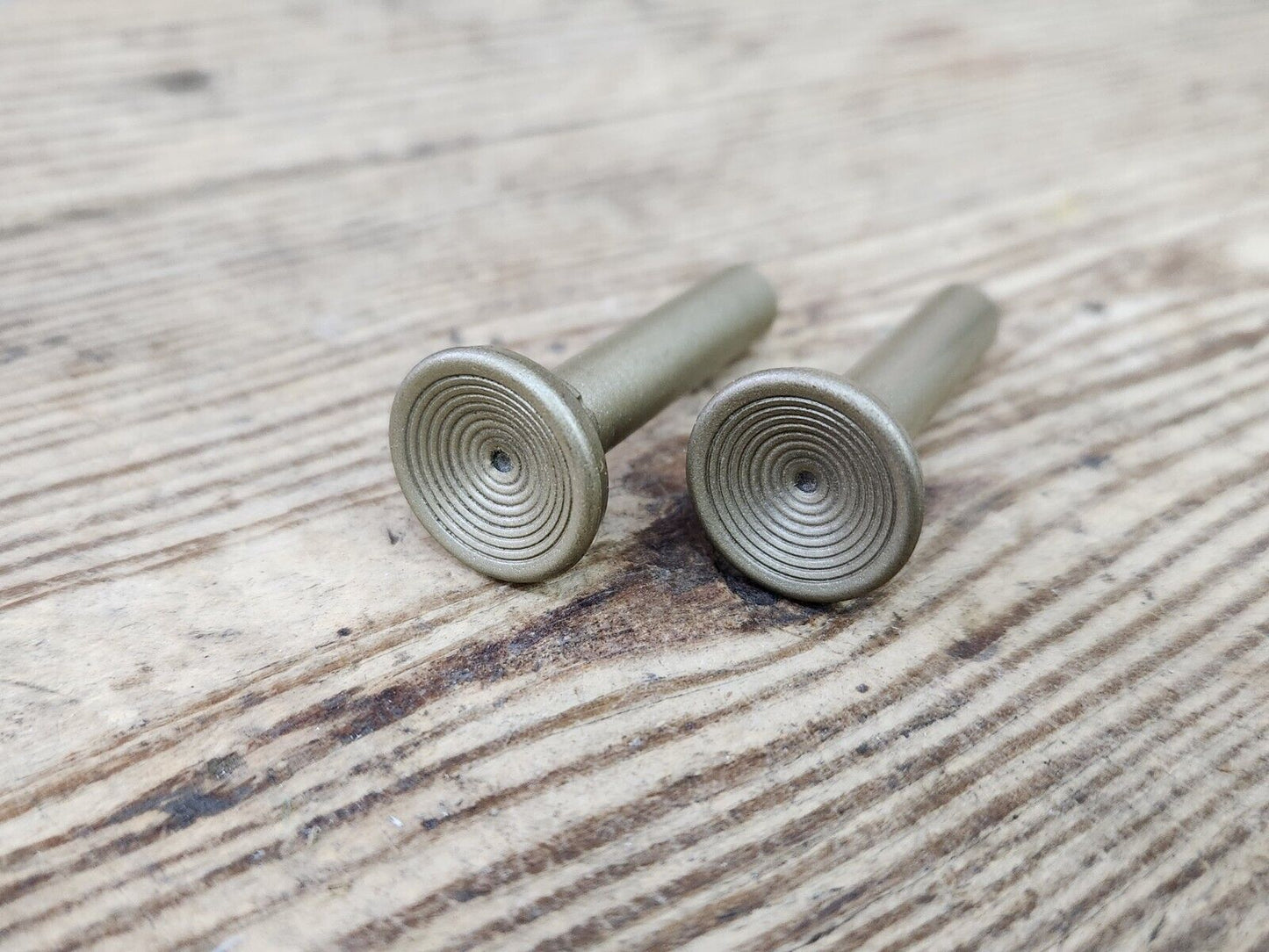 1960's Buick Olds Pontiac Chevy Cadillac Gold Door Panel Lock Stem Pull Knobs GM