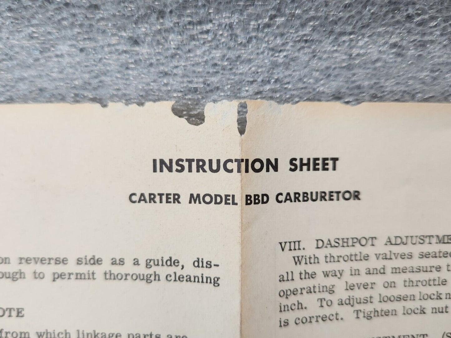 NEW 1956-1960 Desoto Carter BBD 2 Barrel V8 Carburetor Rebuild Repair Kit