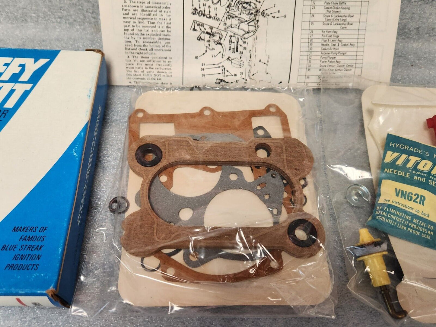 NEW 1973 Chevrolet Carburetor Rebuild Kit Rochester 2GV 2 Barrel 350 400