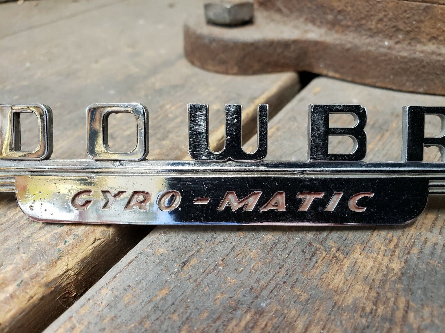 1949-1952 Dodge Meadowbrook Fender Script Emblem Badge #1434648 OEM MoPaR