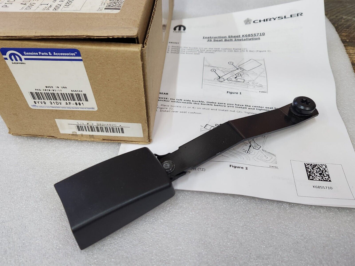 NEW OEM 07 - 10 JEEP COMPASS Seat Belt Front Bucket Seat Pass Right Buckle