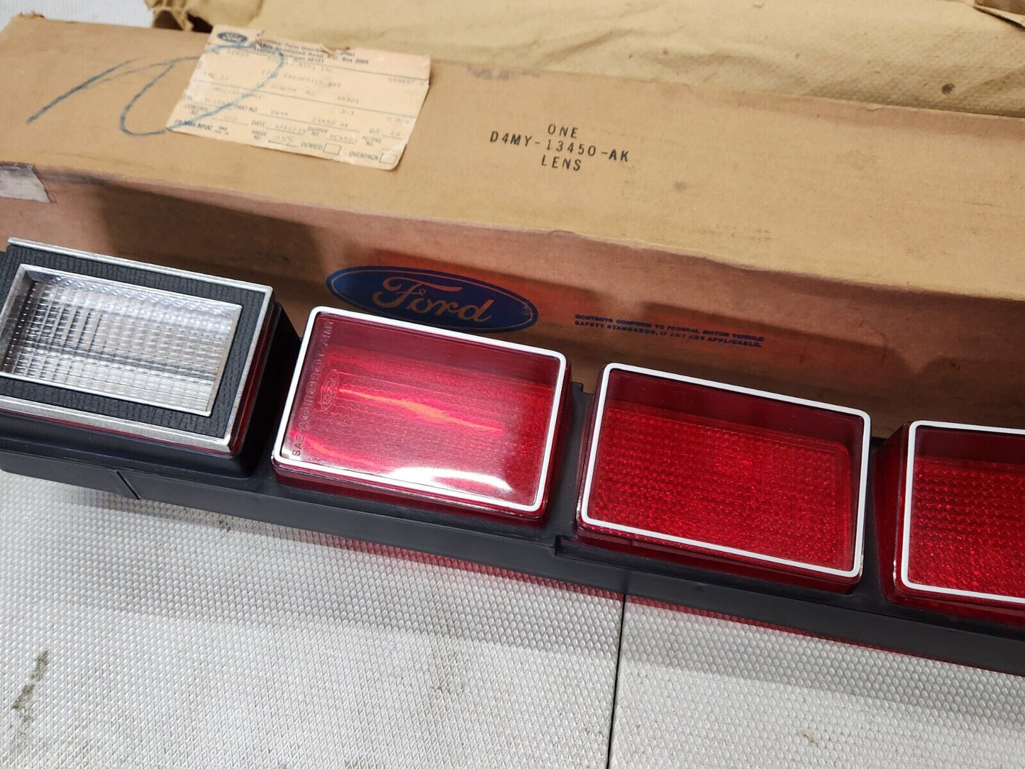 NOS OEM Ford 1974 Mercury Tail Light Lens Rear Lamp Monterey Marquis LH