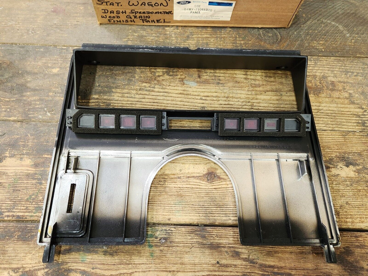 NOS OEM 1974 Mercury Station Wagon Wood Grain Speedo Dash Bezel D4MY-71044D70-C