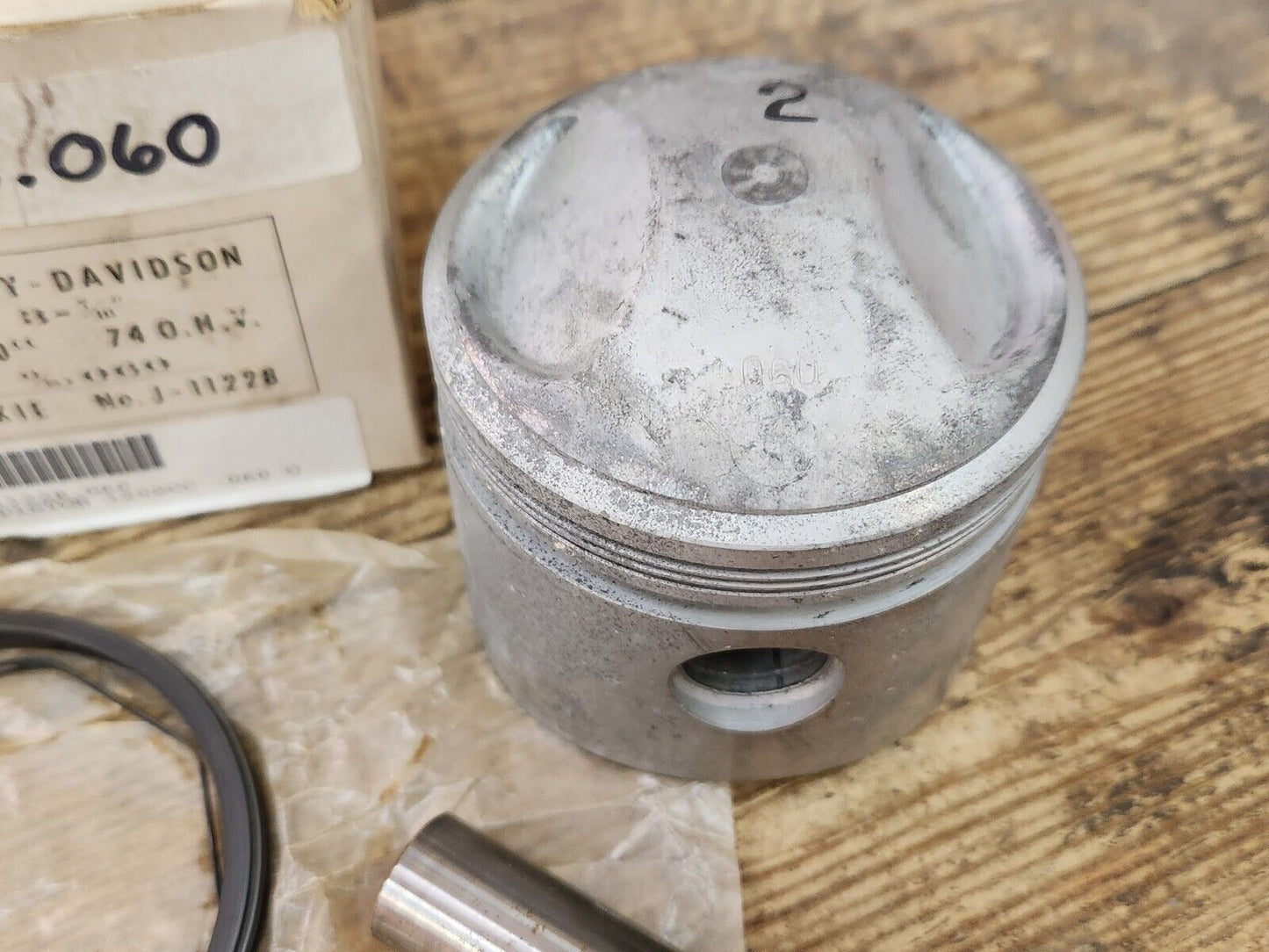 New 1941-up Harley 74" Knucklehead Panhead Shovelhead Piston Kit +.060 OS Japan