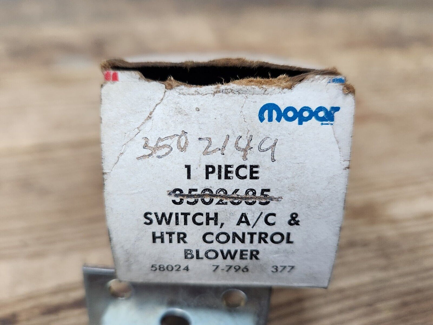 NOS GENUINE MOPAR 1972 1973 CHRYSLER IMPERIAL A/C BLOWER SWITCH 3502149