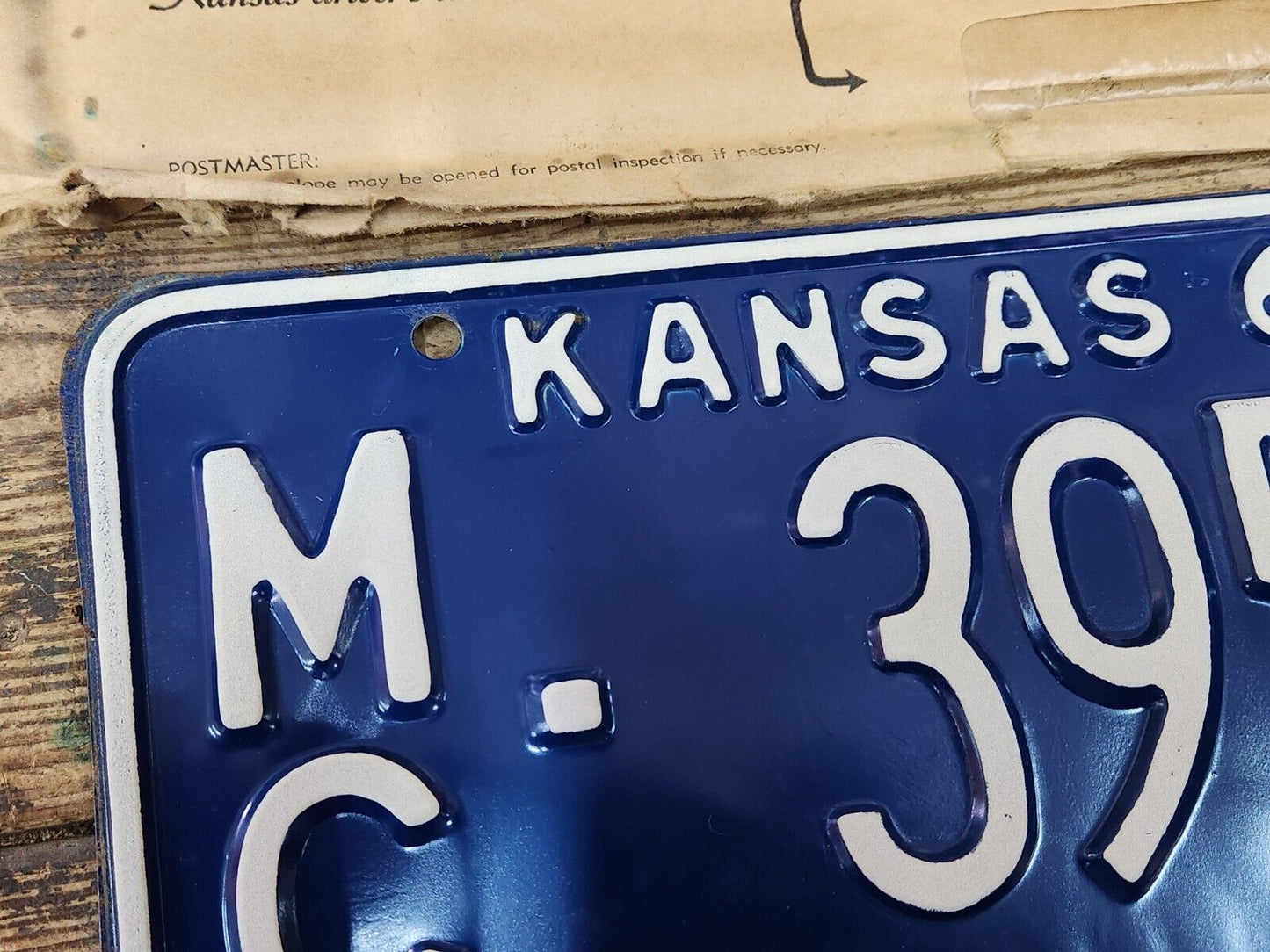 NOS 1964 KANSAS KS LICENSE PLATE TAG MC 3958 Mitchell County ANTIQUE Vintage NEW