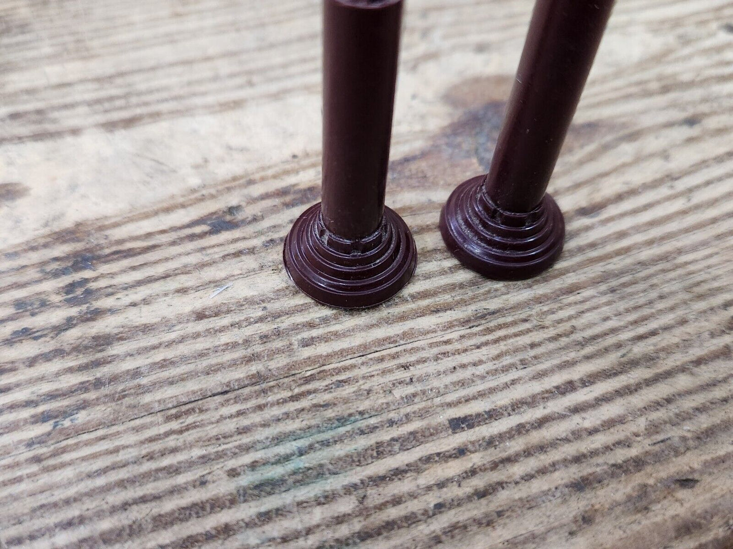 1960's Buick Olds Pontiac Chevy Maroon Door Panel Lock Stem Pull Knobs OEM GM