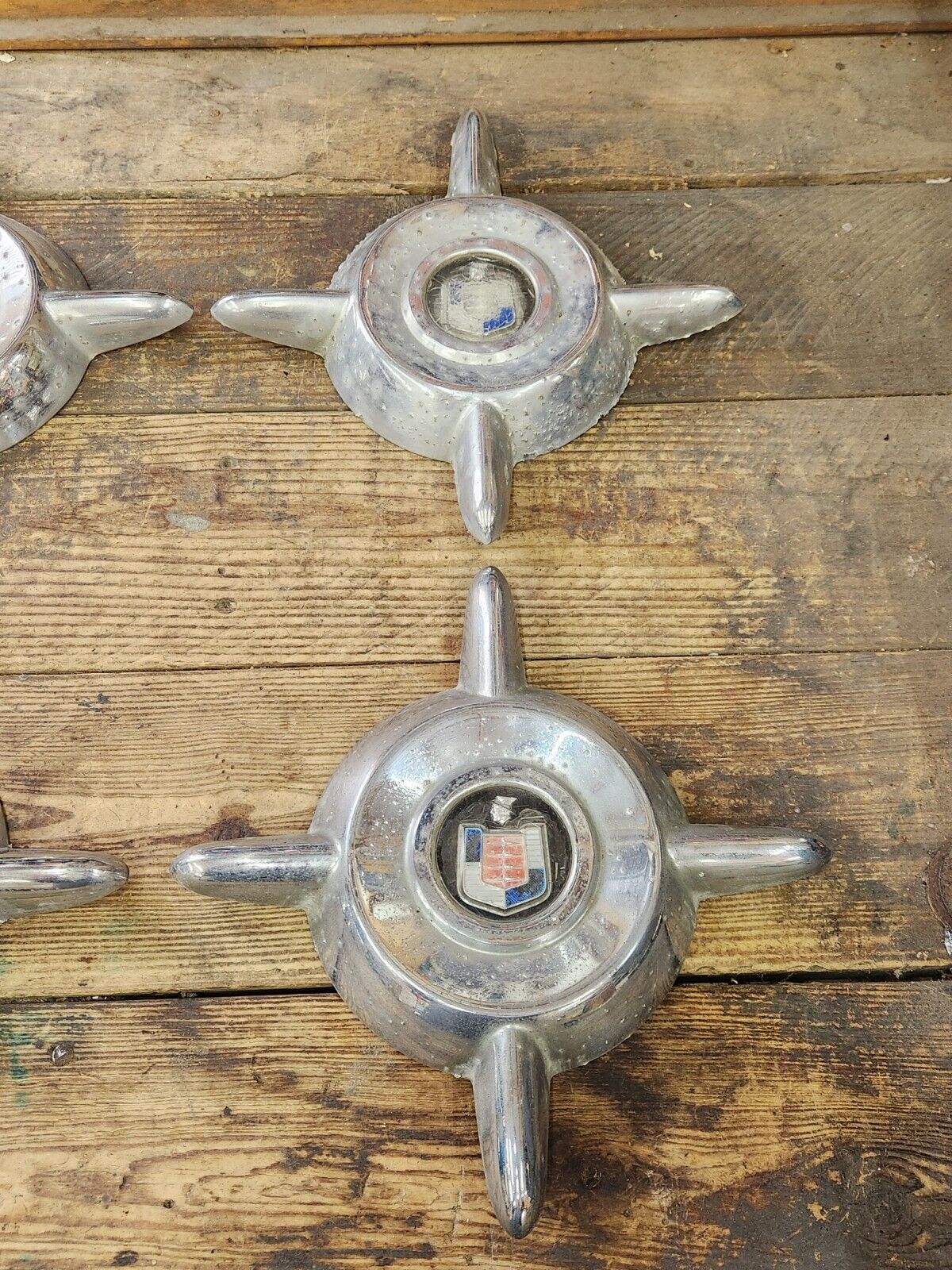 1955 1956  MERCURY MONTCLAIR MONTEREY WHEEL COVER  SPINNER CAPS SET OF 4 OEM