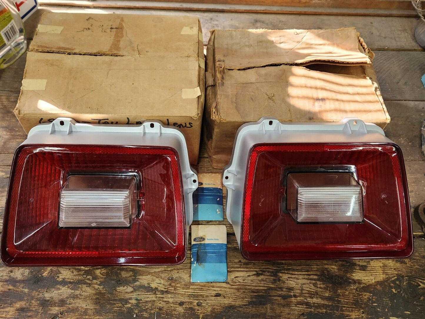 NOS OEM PAIR 1969 Ford Galaxie Tail Lamp Lenses LEFT & RIGHT SIDE  C9AZ-13450-A