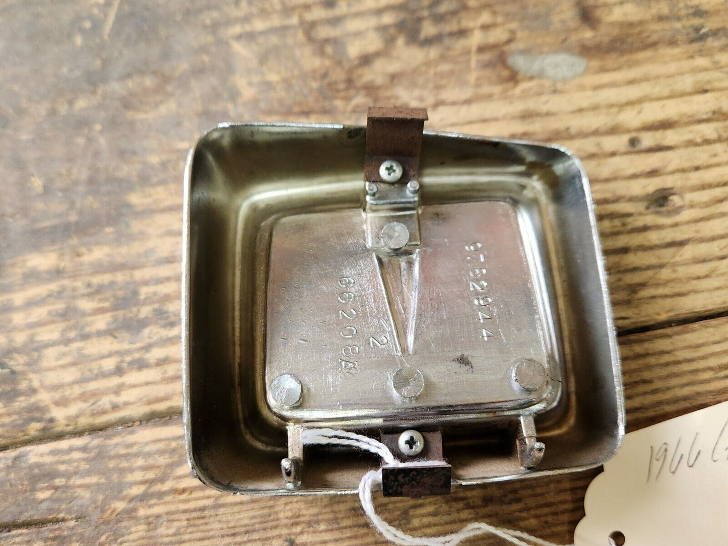 1966 PONTIAC DASH CAP CLOCK OR GUAGE DELETE PLATE PANEL COVER 9782944-66208B