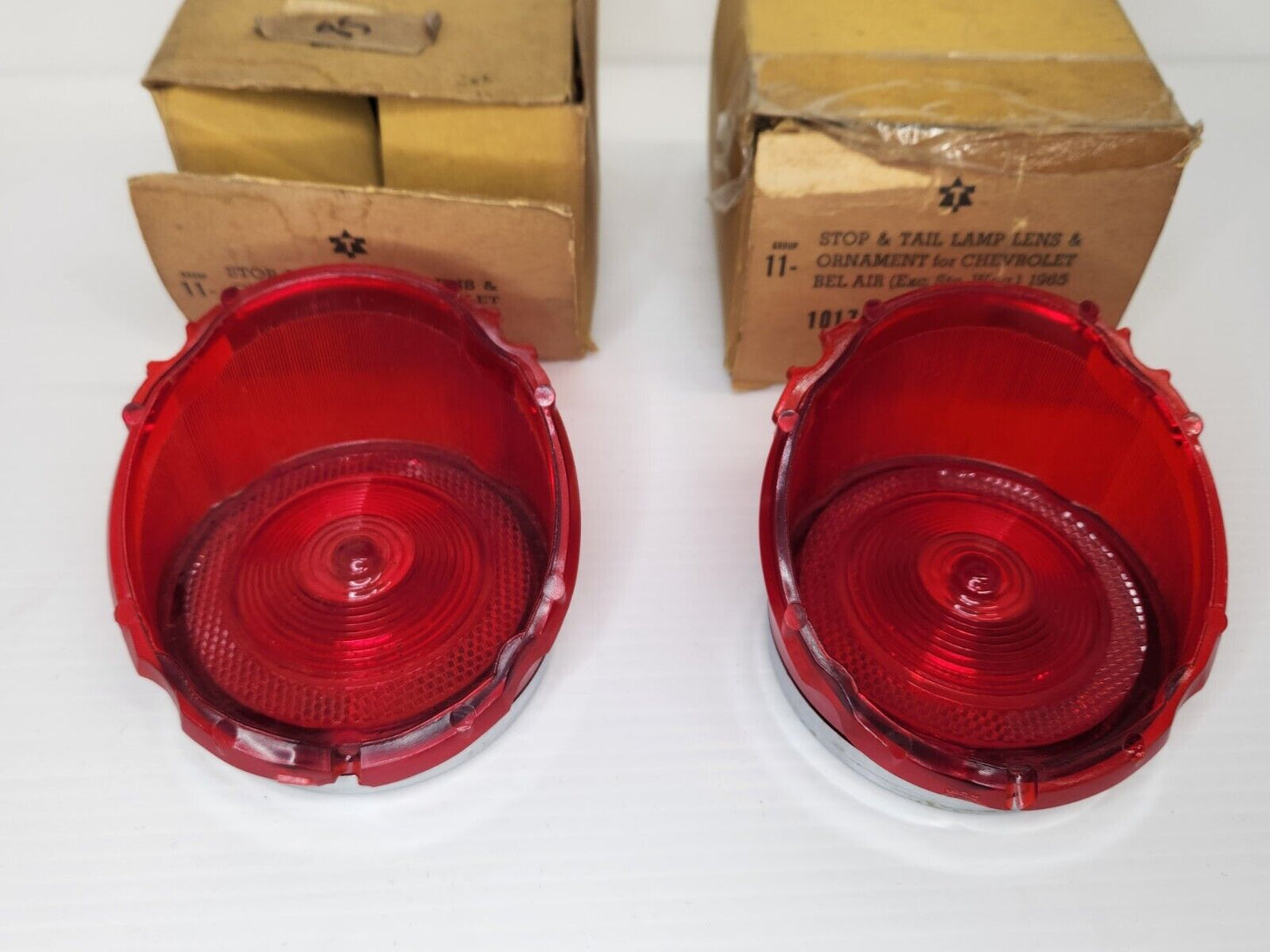 NORS GM 1965 CHEVROLET BEL AIR TAIL LAMP LIGHT LENSES 5956424 USA MADE