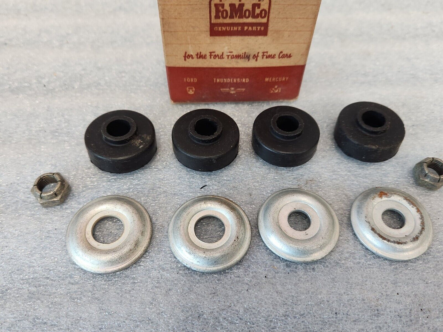 NOS 57 59 Ford Passenger Car Shock Absorber Bushing Kit Front or Rear B9A-18198A